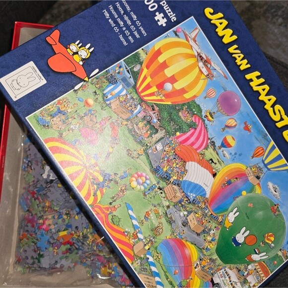 Jan Van Haasteren 1000 piece puzzle "Hooray, miffy 65 years" 100% Complete - Picture 1 of 1